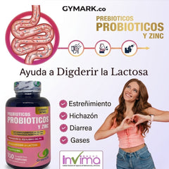 Prebióticos + Probióticos + Zinc – X100