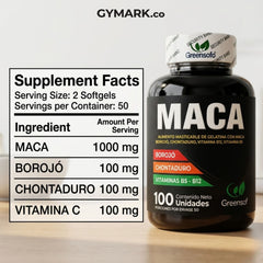 Máximo Vigor Natural: Maca, Borojó, Chontaduro & Guaraná